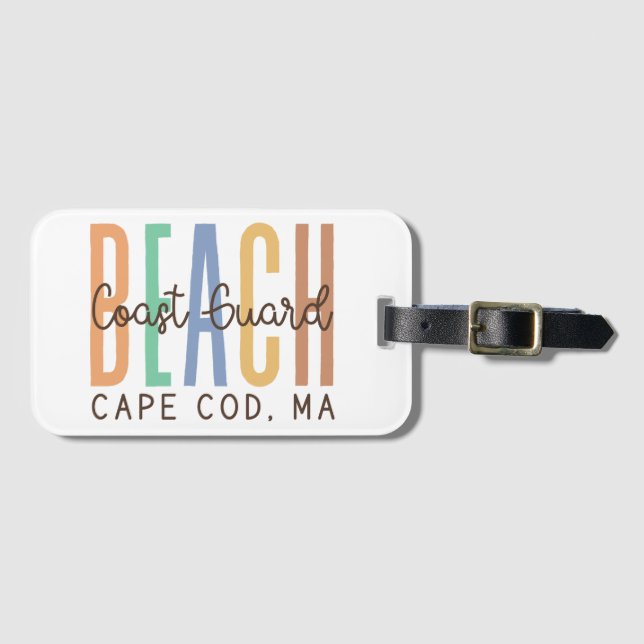 Küstenwache Strand Cape Cod MA (Sands) Gepäckanhänger (Vorderseite (Horizontal))