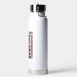 Küstenwache Veteran Flagge Vintage Vektor Design_1 Trinkflasche