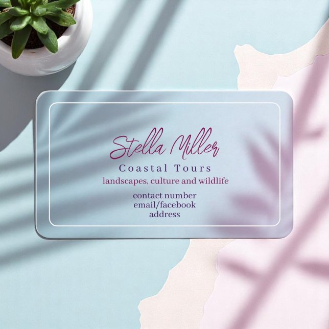 Küstenwanderungen Eleganter Fremdenführer Visitenkarte (Von Creator hochgeladen)