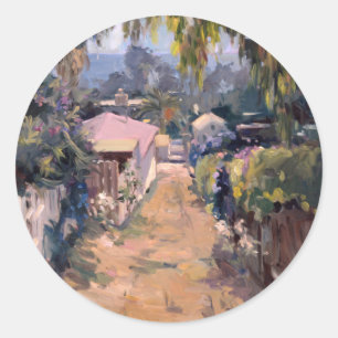 Küstenweg Runder Aufkleber