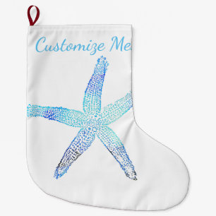 Küstenweihnachtsstarfish-Strumpf Großer Weihnachtsstrumpf