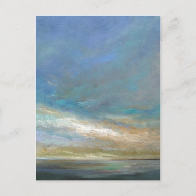 Küstenwolken mit Ozean Postkarte (Vorderseite)