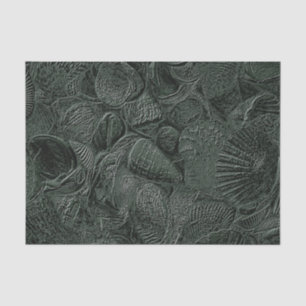 Küstermeeres-Muschelstrand dunkler Salbeigrün Meta Seidenpapier