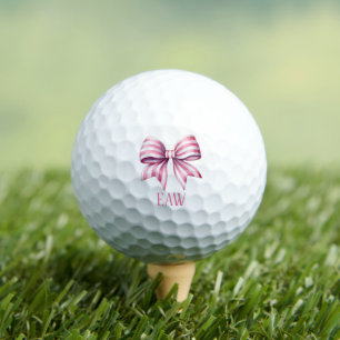 Küstlerisches Rosa und Weißes Wasserfarben-Schleif Golfball