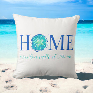 Küstliches HOME Sanddollar-Adresse nach Maß Kissen