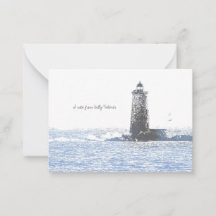 Küstliches Leuchtturm- und Atlantischer Ozean-Naut Mitteilungskarte