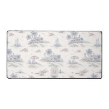 Küstliches tropisches französisches Toile-Monogram