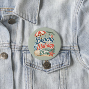 Küstliches Weihnachts-Strand-Feiertags-Resort Button