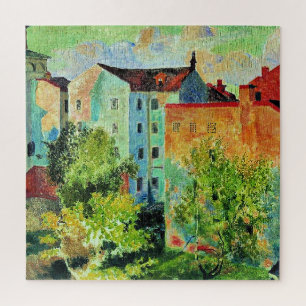 Kustodiev-Kunstwerk, Blick aus dem Fenster