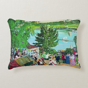 Kustodiev - Spaziergang entlang der Wolga Dekokissen