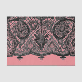 KUSTOM PINK UND ANTIQUE SCHWARZE FLÄCHE SEIDENPAPIER