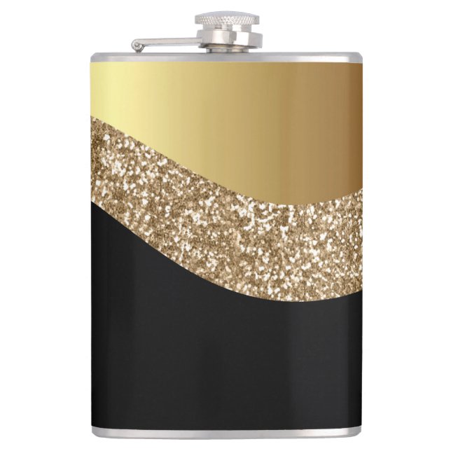 KUSTOM WAVE PATTER SCHWARZ GOLD STAINLESS FLACHMANN (Vorderseite)