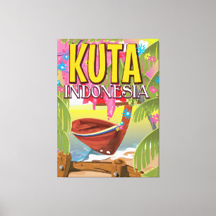 Kuta Indonesia Reiseplakat Leinwanddruck