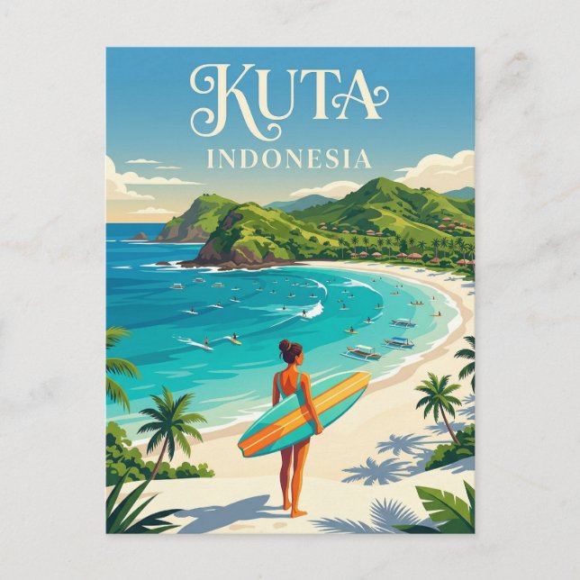 Kuta Indonesien Postkarte (Vorderseite)