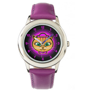 Kutey Kat, Kinder-Uhrenarmband mit lila Band Armbanduhr