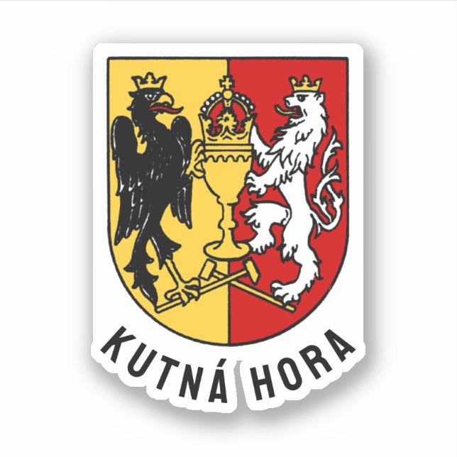 Kutná Hora Wappen, Tschechische Republik Aufkleber (Vorderseite)