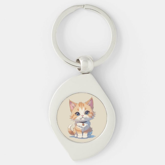 Kutness Overload Kawaii Kitty Schlüsselanhänger (Vorderseite)