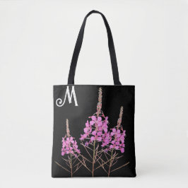 Kutomizierbare M-Monogramm hübsch rosa Blume flora Tasche