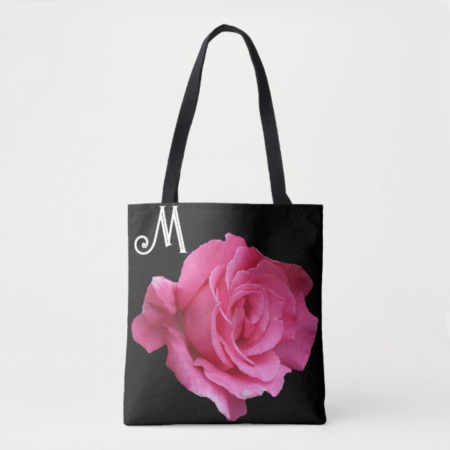Kutomizierbarer M Name hübsch rosa rosa angesagte  Tasche (Vorderseite)