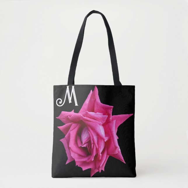 Kutomizierbarer M Name hübsch rosa rosa angesagte  Tasche (Vorderseite)