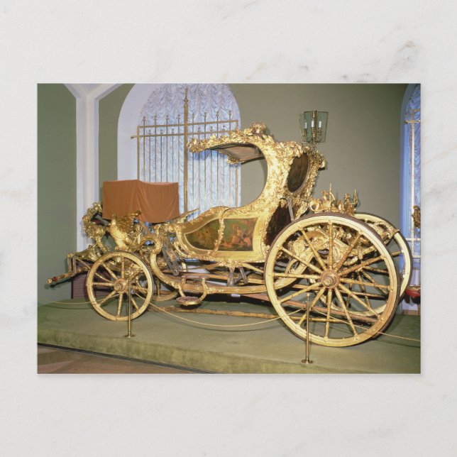 Kutsche der Kaiserin Catherine II Postkarte (Vorderseite)