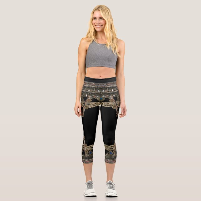 Kutschi-Stammmuster Capri Leggings (Vorderseite)