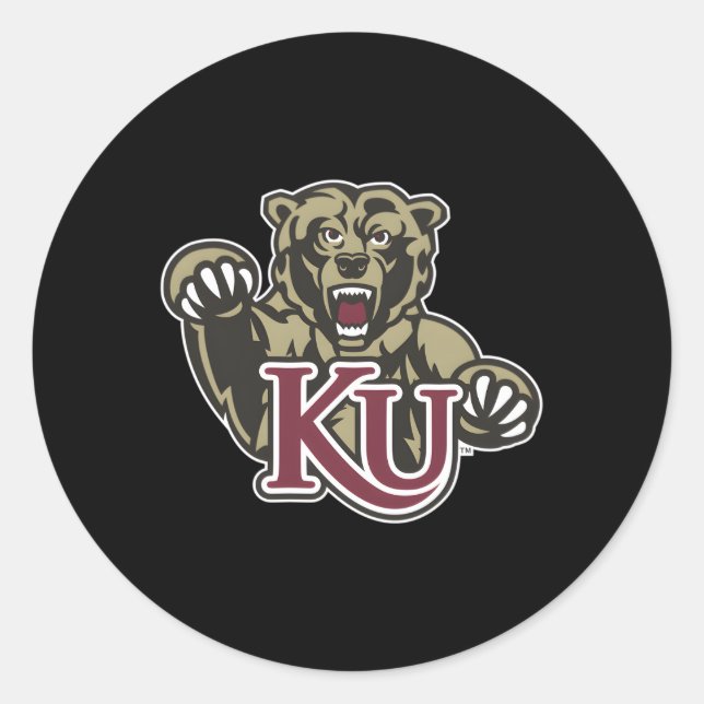 Kutztown Golden Bears Icon Runder Aufkleber (Vorderseite)