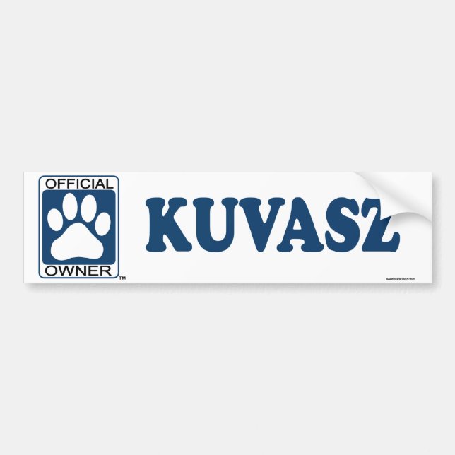 Kuvasz Blau Autoaufkleber (Vorne)