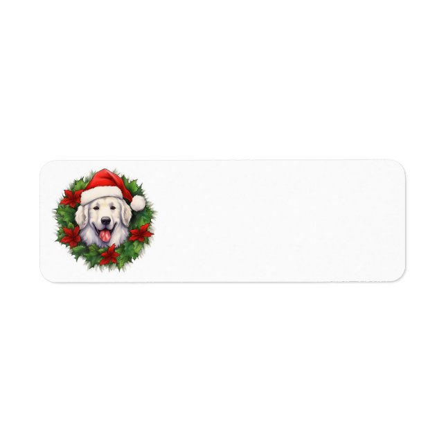 Kuvasz Christmas Wreath (Vorne)