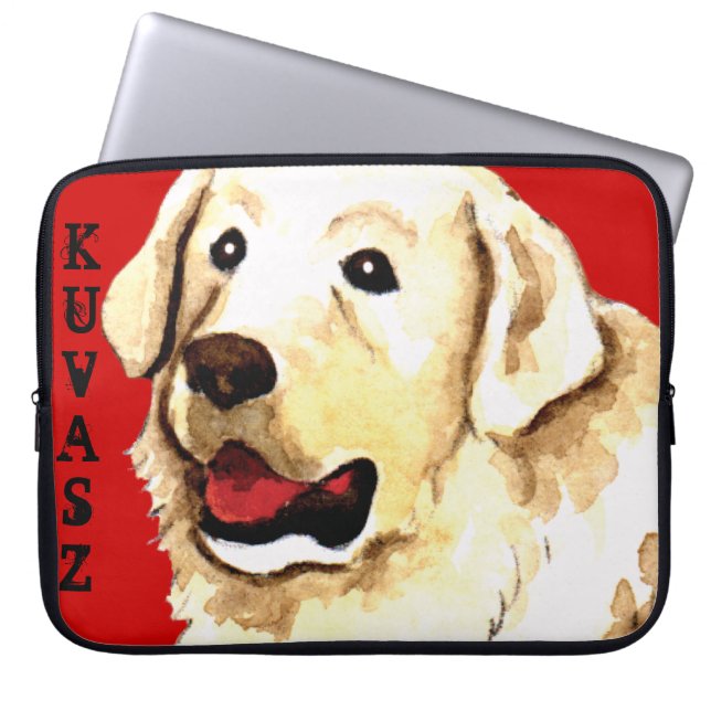 Kuvasz Farbblock Laptopschutzhülle (Vorderseite)
