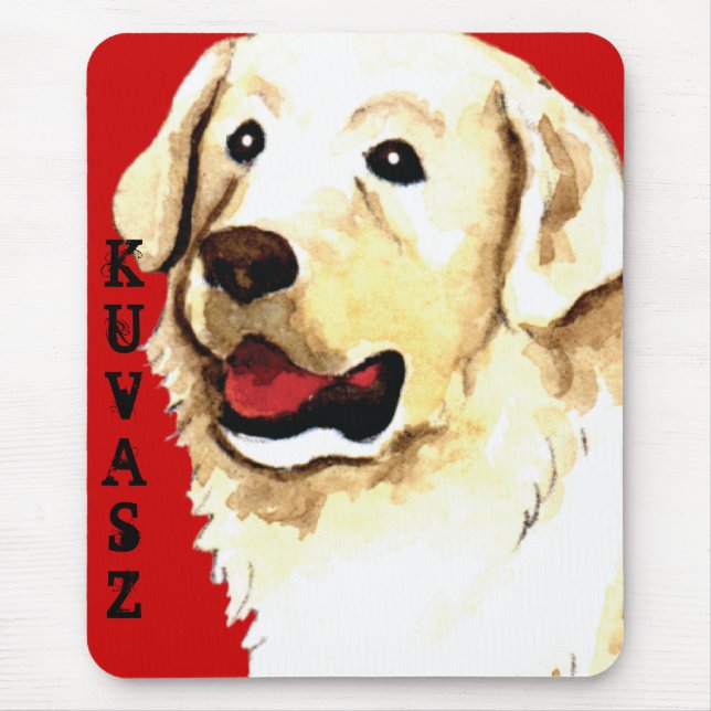 Kuvasz Farbblock Mousepad (Vorne)