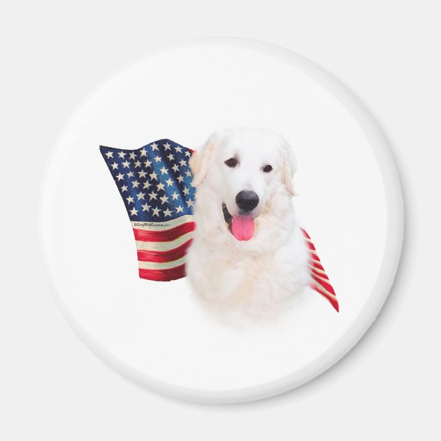 Kuvasz Flag Magnet (Vorne)