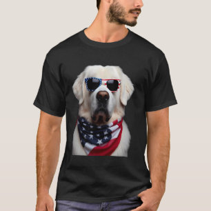Kuvasz Hund 4. Juli Amerikanischer Unabhängigkeits T-Shirt