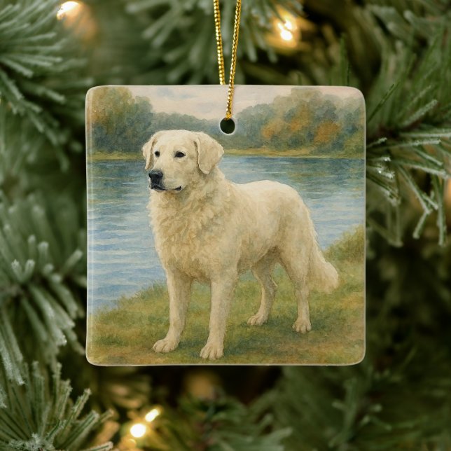 Kuvasz Keramikornament (Baum)
