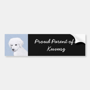 Kuvasz-Malerei - Niedliche Original Hunde-Kunst Autoaufkleber
