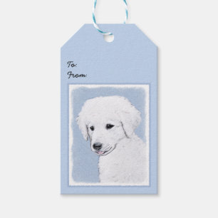Kuvasz-Malerei - Niedliche Original Hunde-Kunst Geschenkanhänger