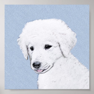Kuvasz-Malerei - Niedliche Original Hunde-Kunst Poster