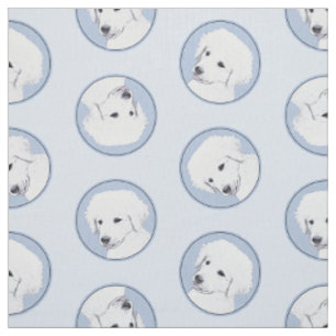 Kuvasz Malerei ungarischer Niedlicher Original Hun Stoff
