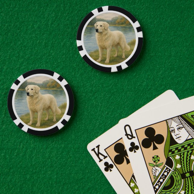 Kuvasz Pokerchips (Pokertisch (doppelt))