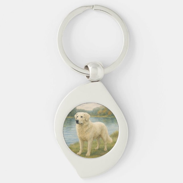 Kuvasz Schlüsselanhänger (Vorderseite)