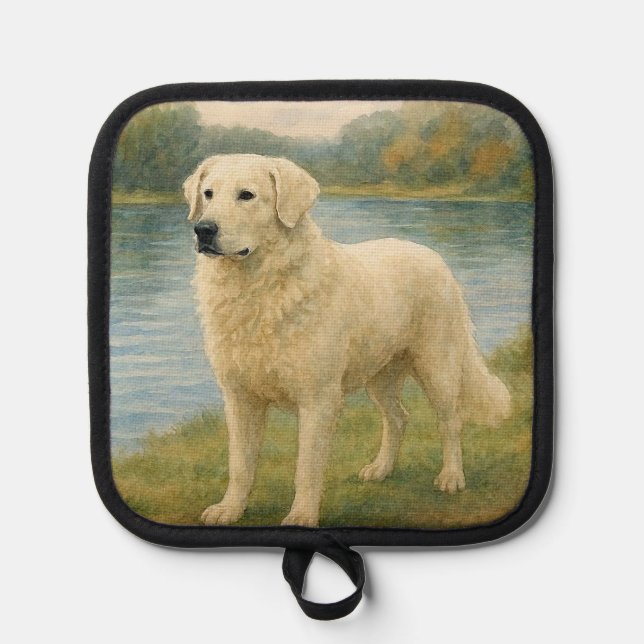 Kuvasz Topflappen (Vorderseite)