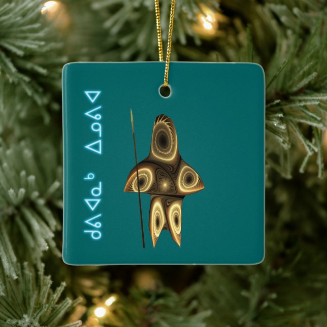 Kuvianak Innovia - Fraktal Inuit Hunter Keramikornament (Baum)
