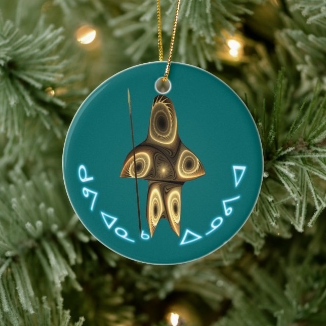 Kuvianak Innovia - Fraktal Inuit Hunter Keramikornament (Baum)