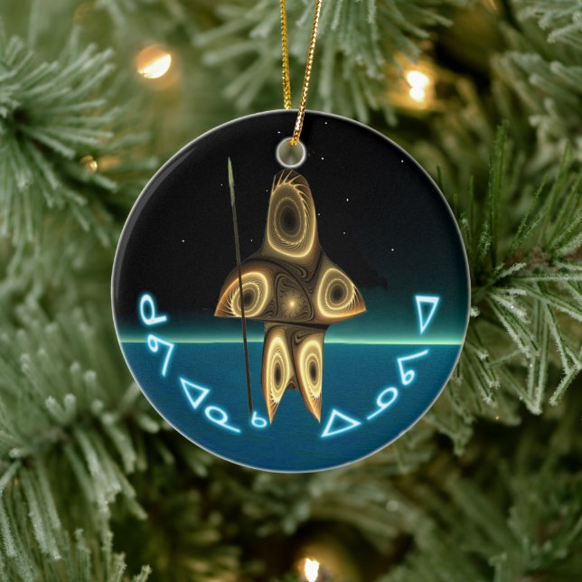 Kuvianak Innovia - Fraktal Inuit Hunter Keramikornament (Baum)