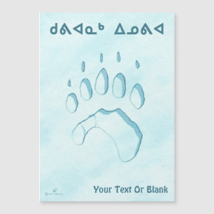 Kuvianak Innovia - Polar Bear Paw Print Magnetkarte