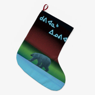 Kuvianak Innovia - Polar Lights Polar Bear Großer Weihnachtsstrumpf
