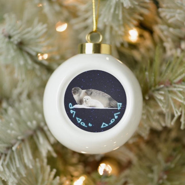 Kuvianak Innovia - Ringed Siegel Keramik Kugel-Ornament (Baum)