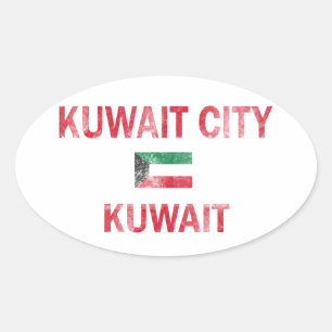 Kuwait City Kuwait Designentwürfe Ovaler Aufkleber