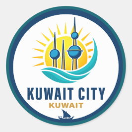 Kuwait City Kuwait Middle East Runder Aufkleber