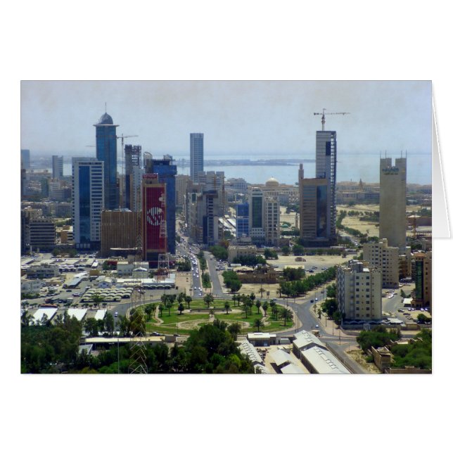 Kuwait City, Vogelperspektive (Vorderseite (Horizontal))